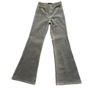 Black Label C'est Toi Pants Womens 28 Black Corduroy Flare Stretch Whimsigoth